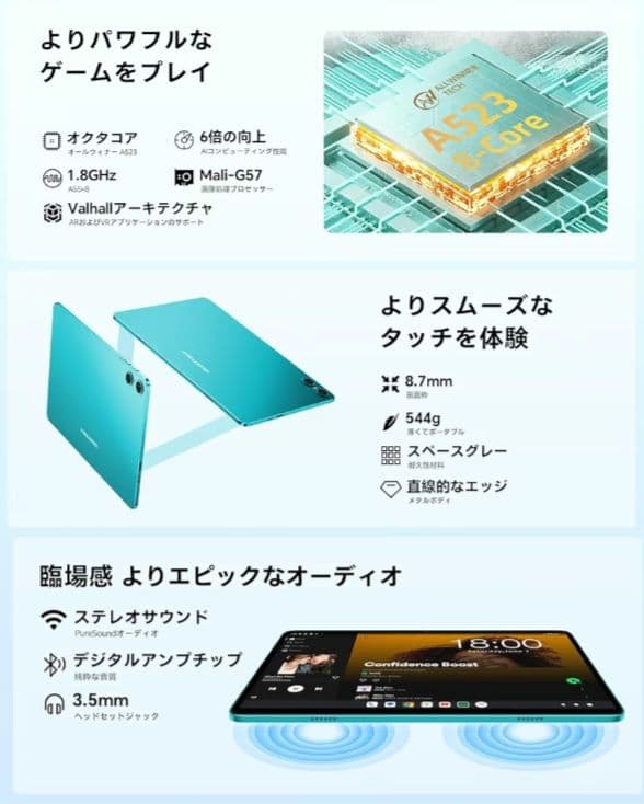 Teclast P30 Android14 タブレット 10インチ 64GB