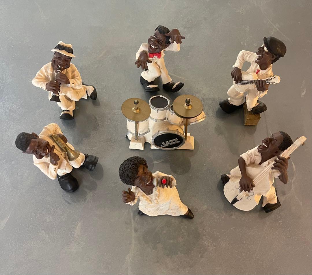 音楽　バンド　フィギュアセット 6体　JAZZ コンサート　ライブ　置物