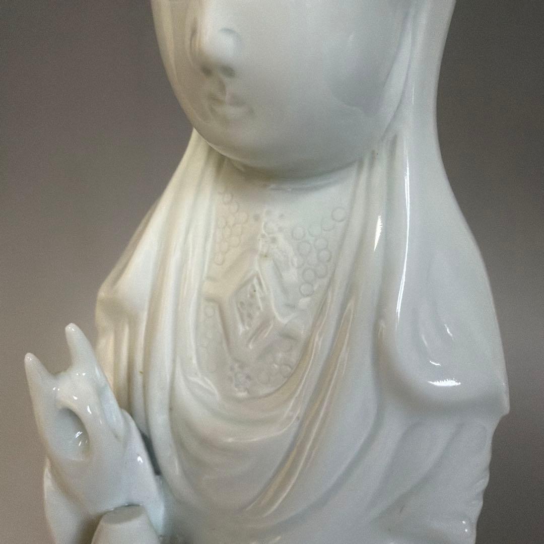 有田焼 鍋島焼 白磁 観音像 大夫作