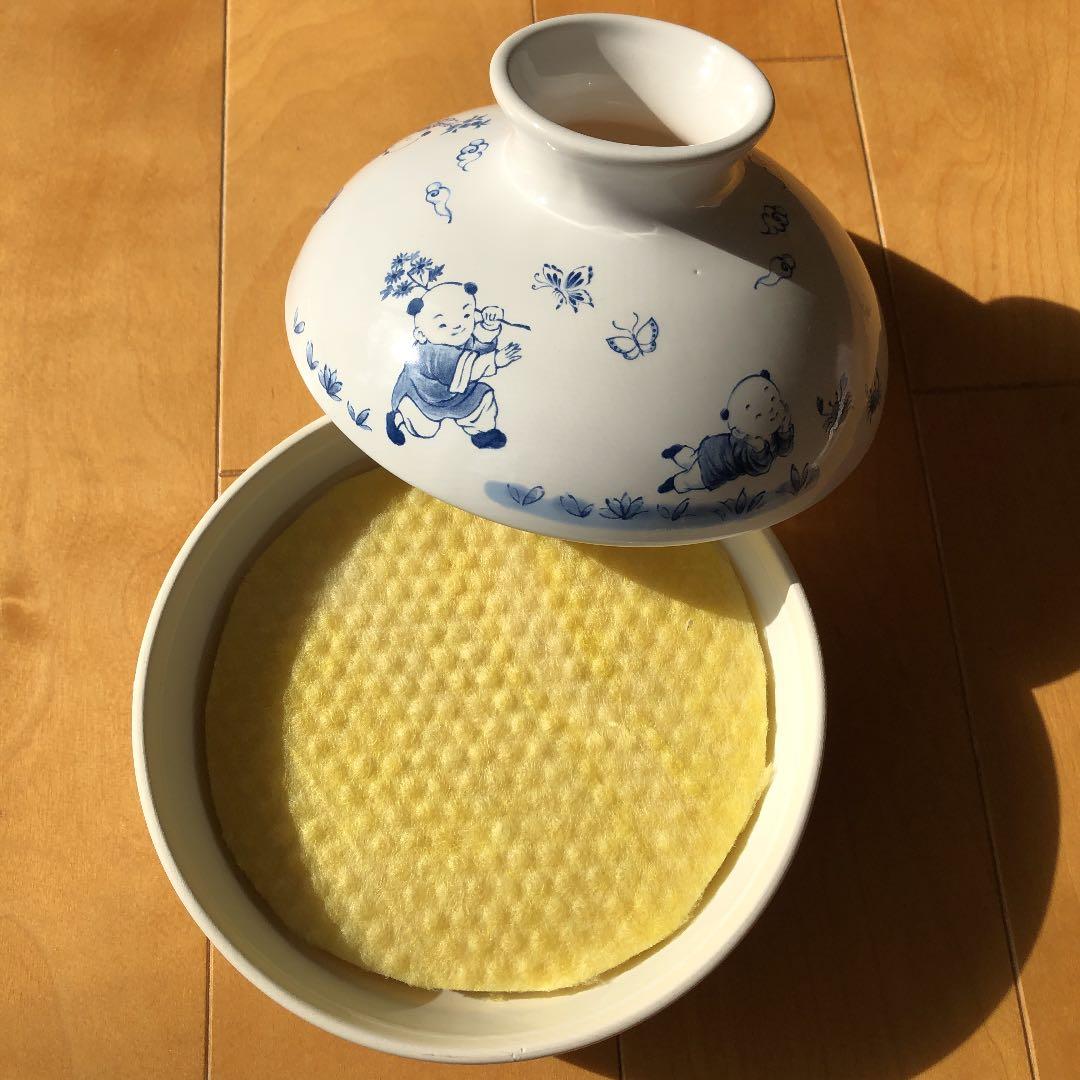 蚊取り線香ポット。ポーセラーツ作品。