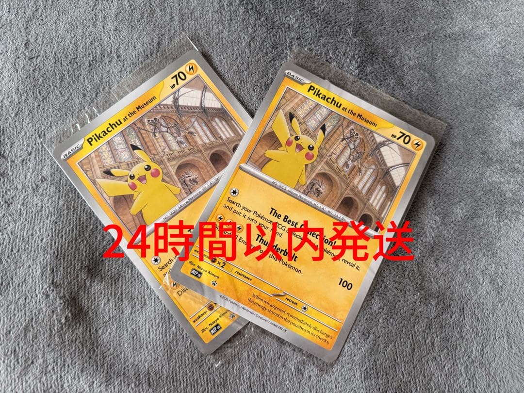 2枚Pikachu at the Museum ピカチュウ ロンドン