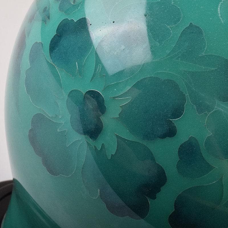 七宝焼　粂野七宝謹製　花鳥文　唐木台　共箱　V　R9544H