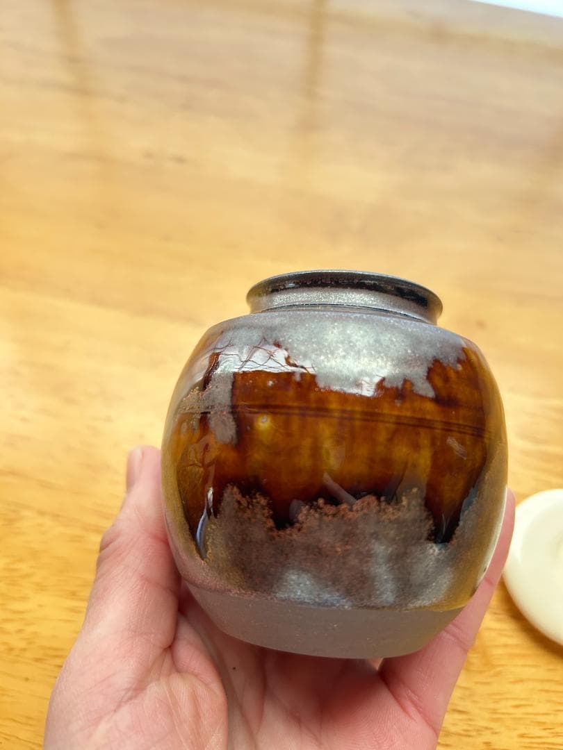 お値下げ【茶入】松屋肩衝　大名物　笹田有祥　1回のみ使用