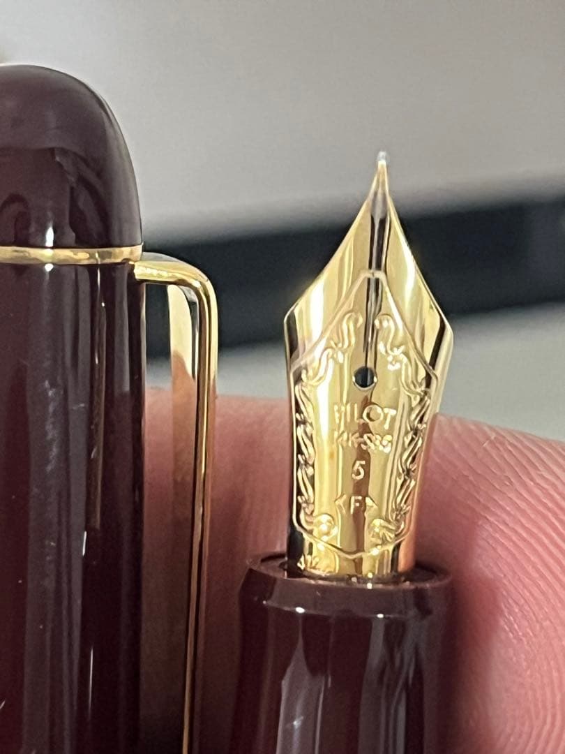 PILOT CUSTOM 14k 585 ケース付き　赤茶色