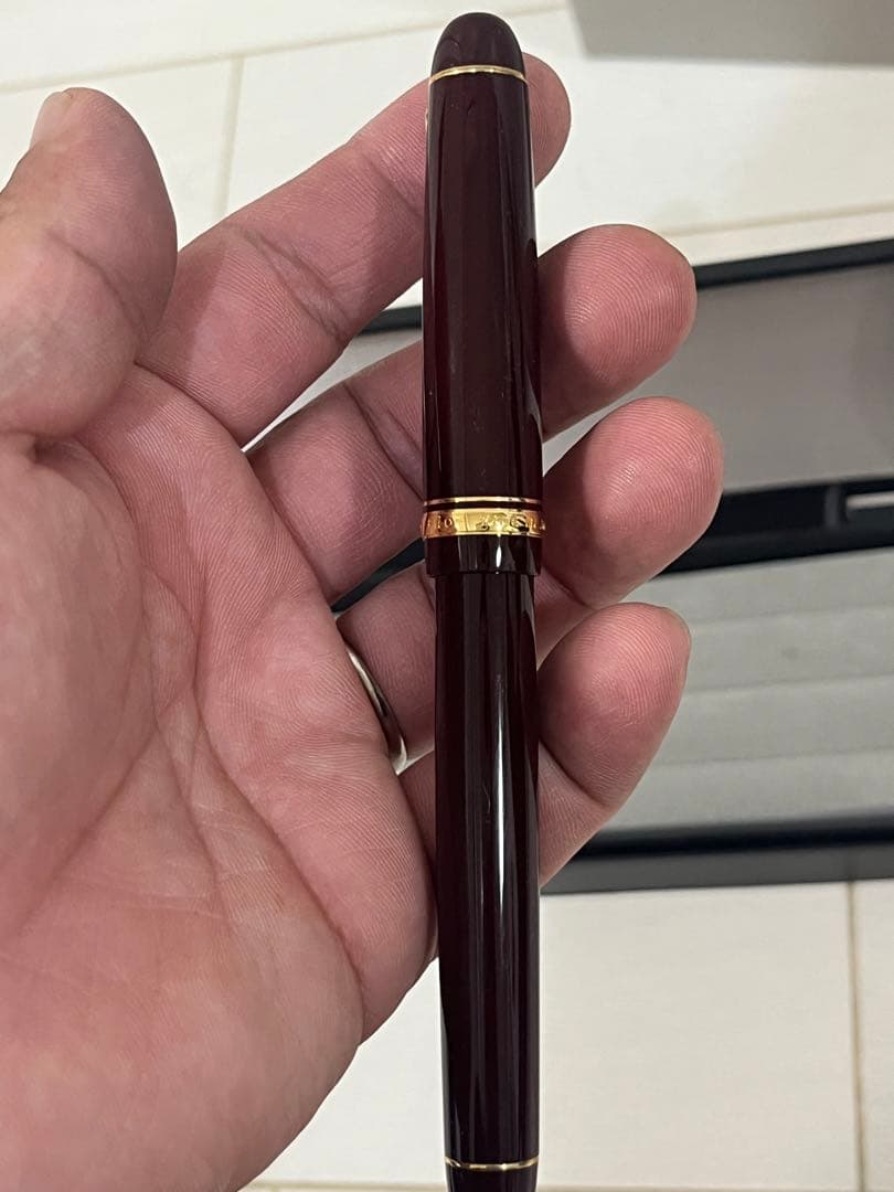 PILOT CUSTOM 14k 585 ケース付き　赤茶色