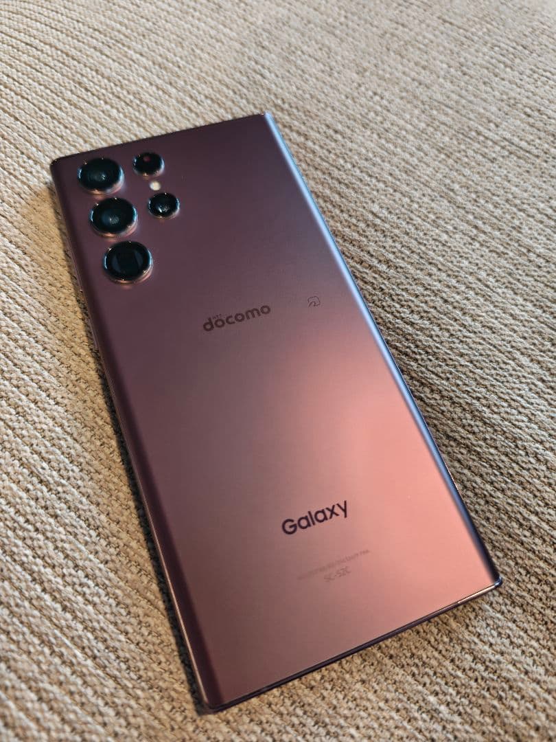 【SIMフリー】docomo Galaxy S22 Ultra バーガンディ