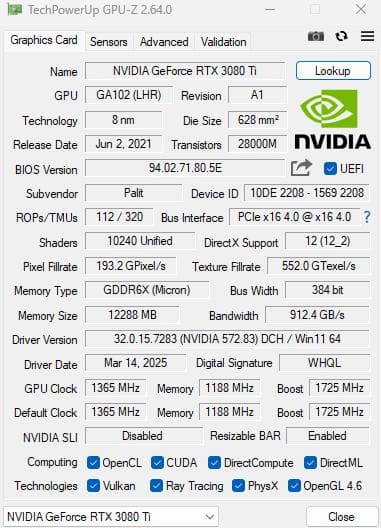 GameRock 3080ti 訳アリ　ジャンク品
