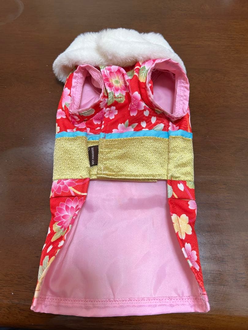 犬用 振袖 着物 ファー付き 正月 ペットパラダイス DSSサイズ