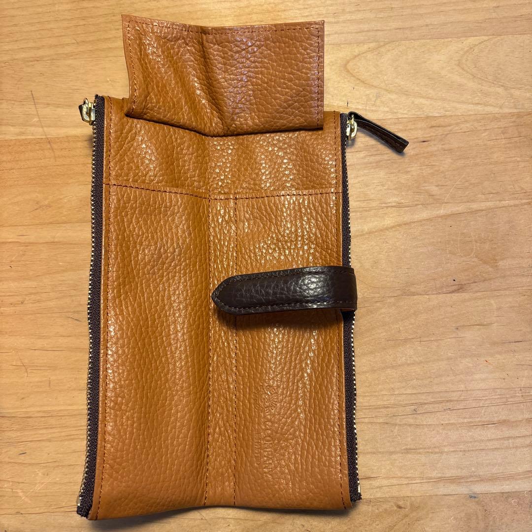 完品　C COMPANY ルポペンケース　ブラウン