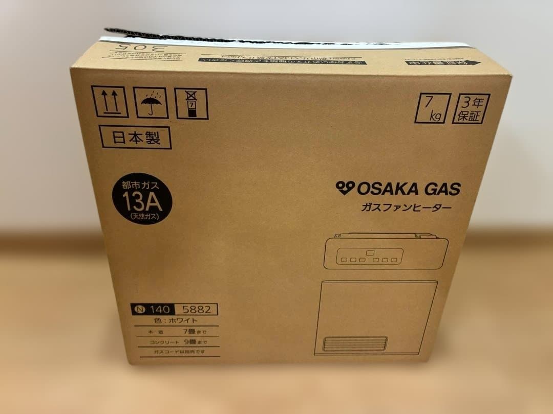 【動作確認済】大阪ガス ファンヒーター 140-5882 都市ガス 5mコード付