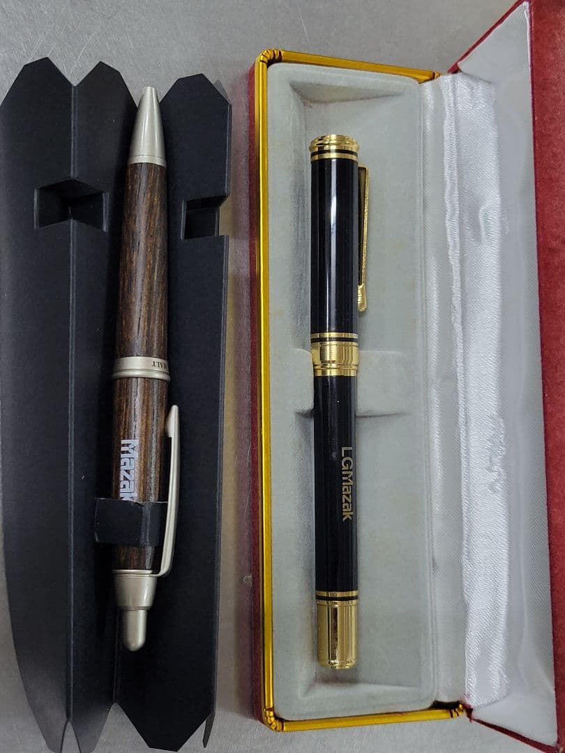 LGMazak 万年筆 黒 ゴールド　ボールペン2本セット