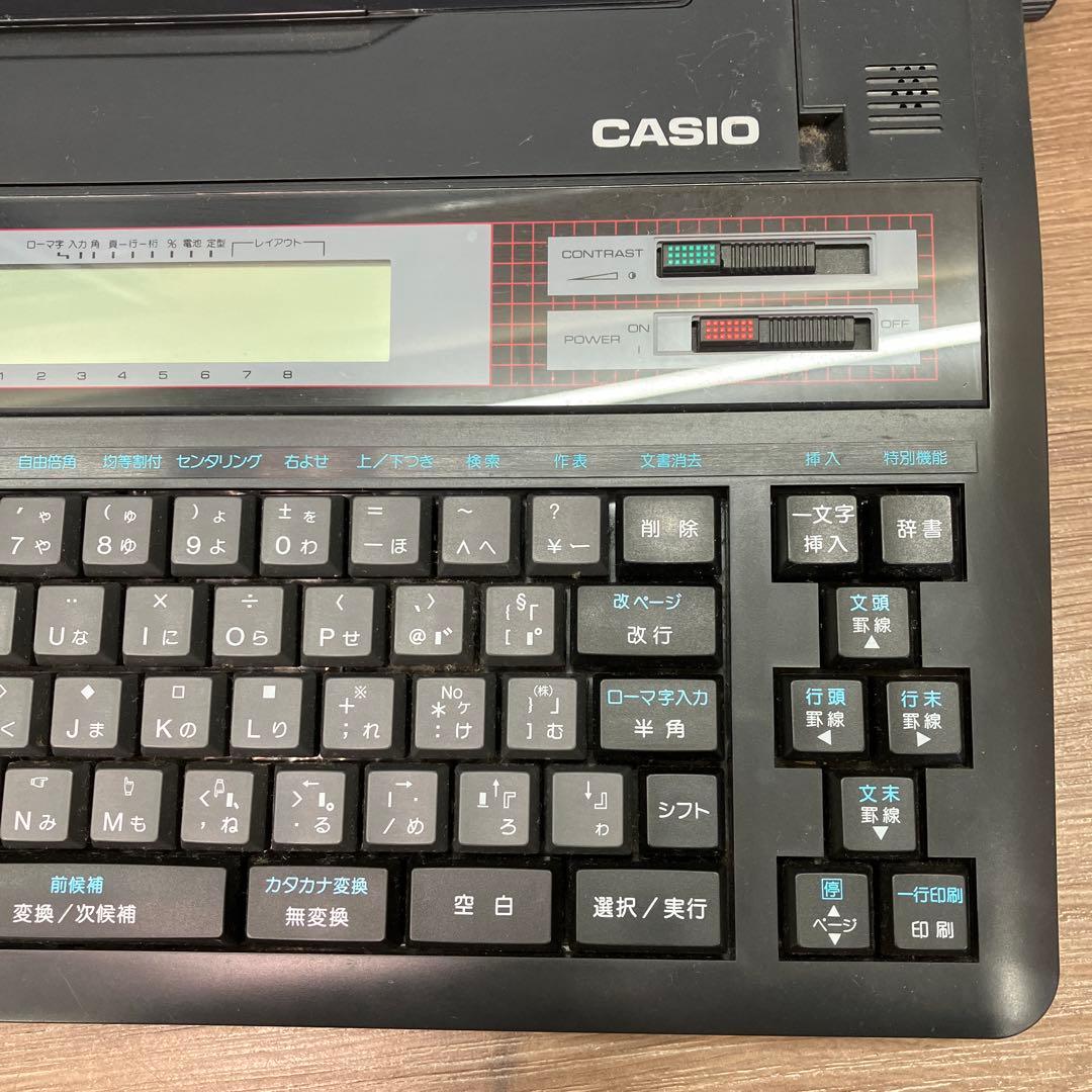 D-1 希少 レトロ CASIO ワープロ CASIOWORD HW-750JS