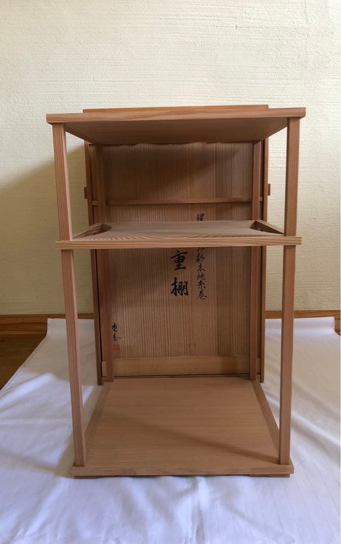美品♦︎茶道具♦︎杉木地　糸巻二重棚♦︎共箱♦︎千家♦︎稽古