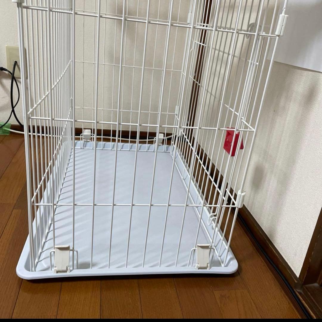 中型ホワイトキャットケージ 2段構造