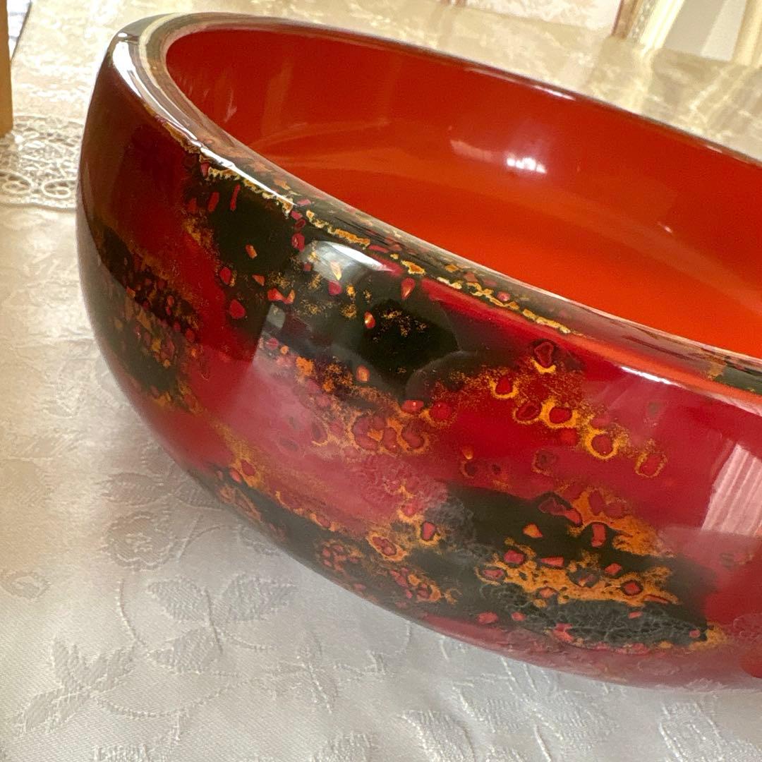 桜井漆器　漆器　呂色　木製　御菓子鉢　愛媛　伊予　伝統工芸