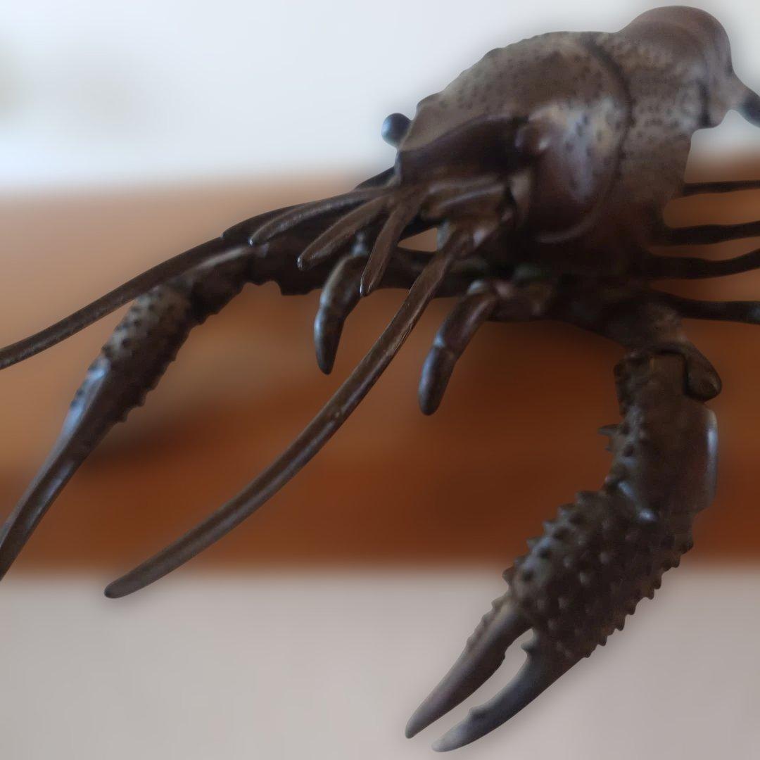 銅製　ザリガニ　自在　ザリガニ