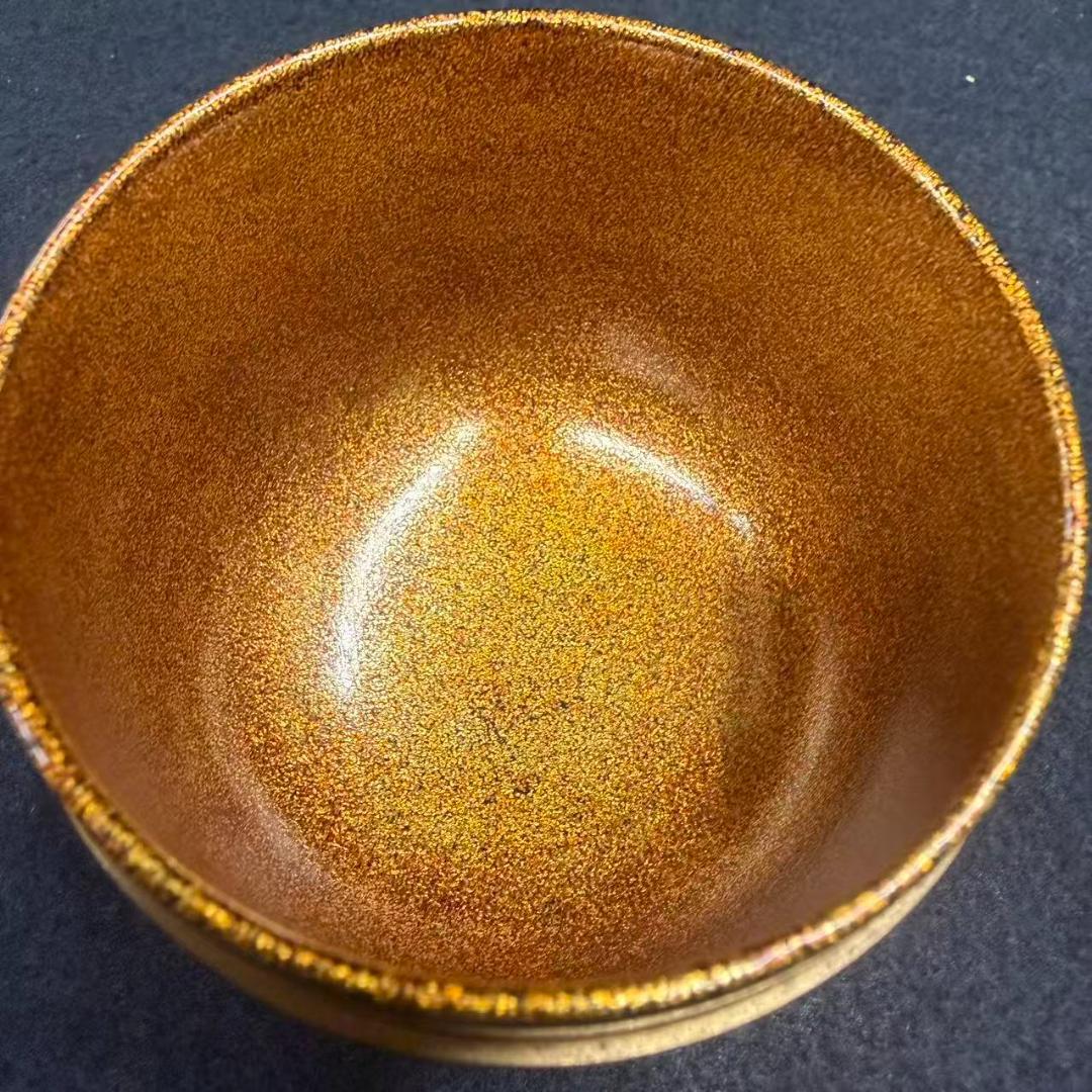 棗　茶道具　渡辺松悦 千網蒔絵　極上金蒔絵 大棗 桐共箱　二重箱