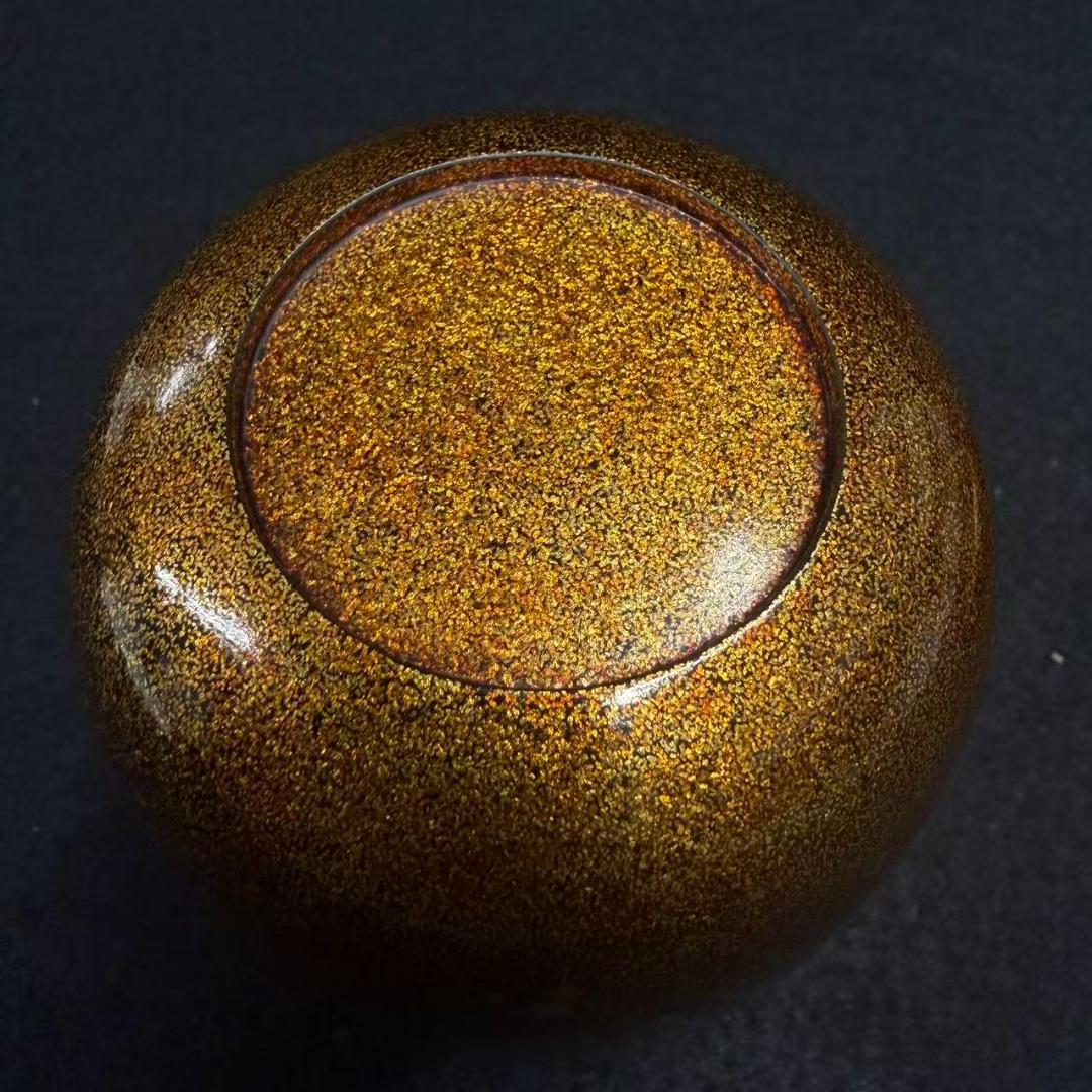 棗　茶道具　渡辺松悦 千網蒔絵　極上金蒔絵 大棗 桐共箱　二重箱