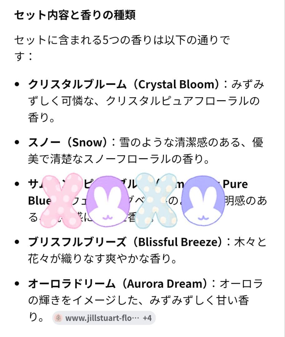 JILL STUART Crystal Bloom 香水セット 4種