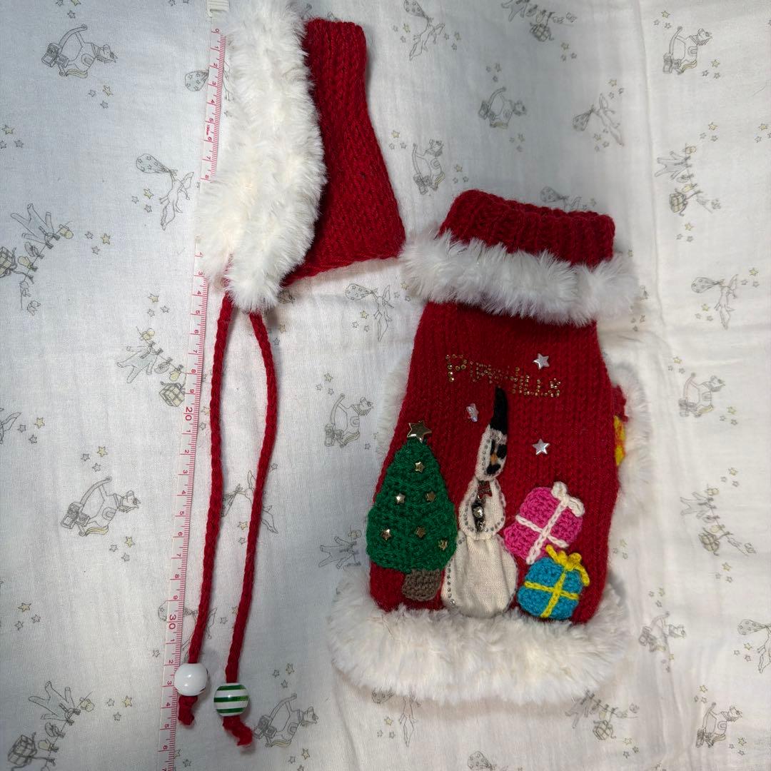 144★クリスマスお洋服　お帽子セット