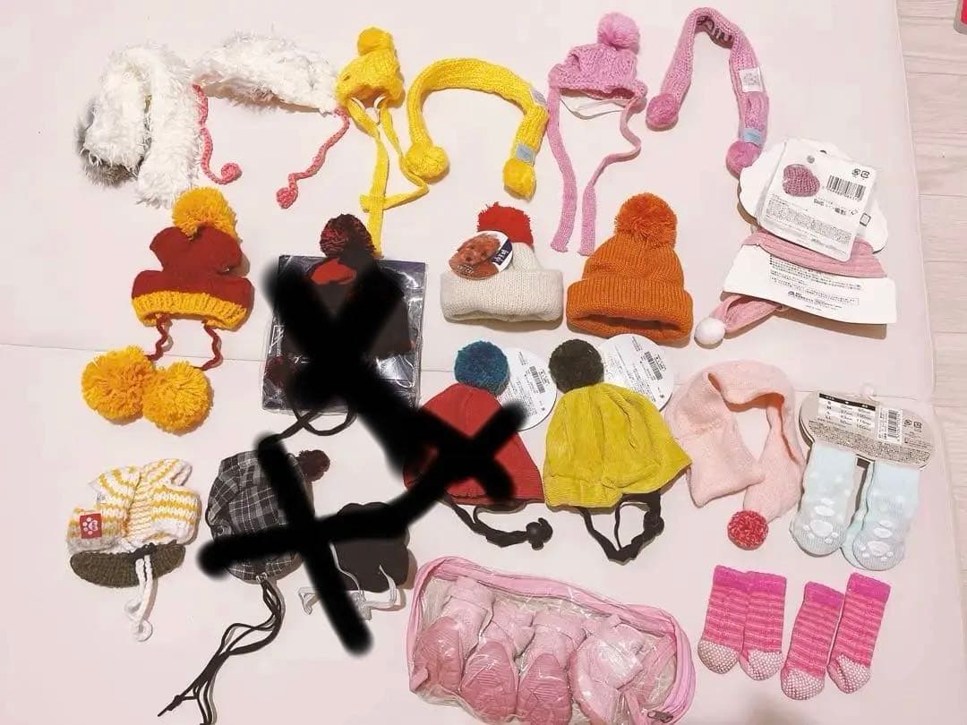 ペット　ニット帽　マフラー　犬　猫　帽子　靴下　靴　キャスケット　毛糸　キャップ