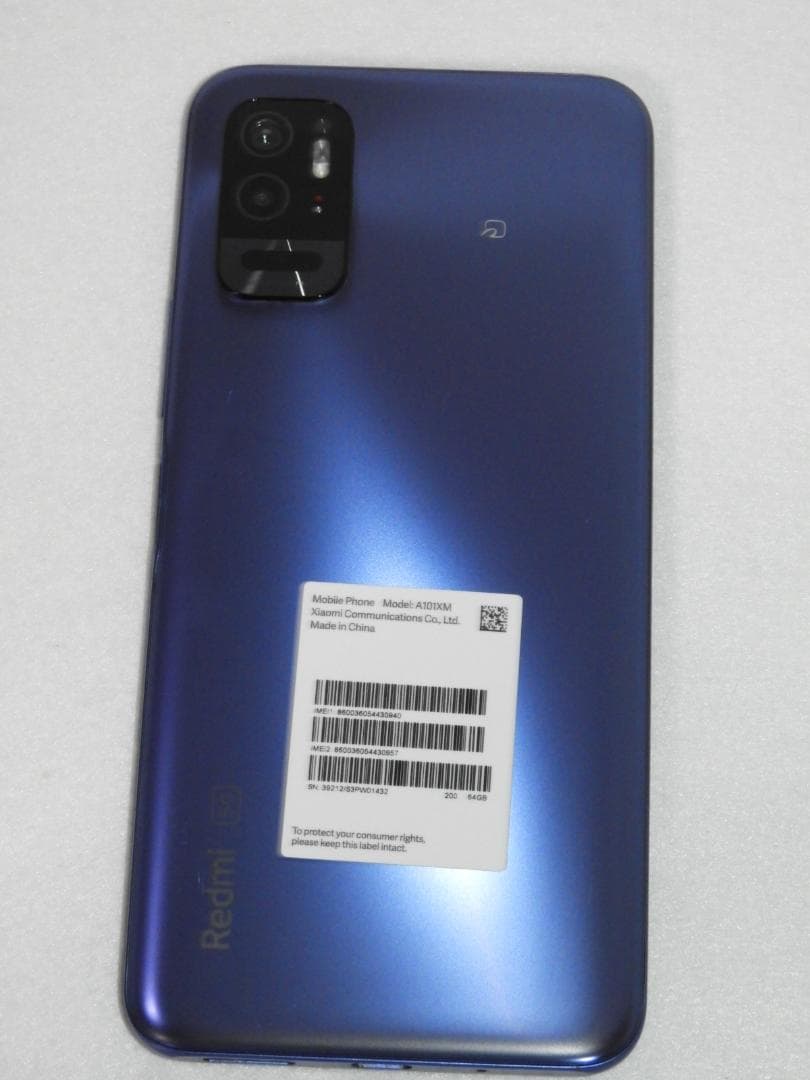 Xiaomi Redmi Note 10T ブルー A101XM SIMフリー