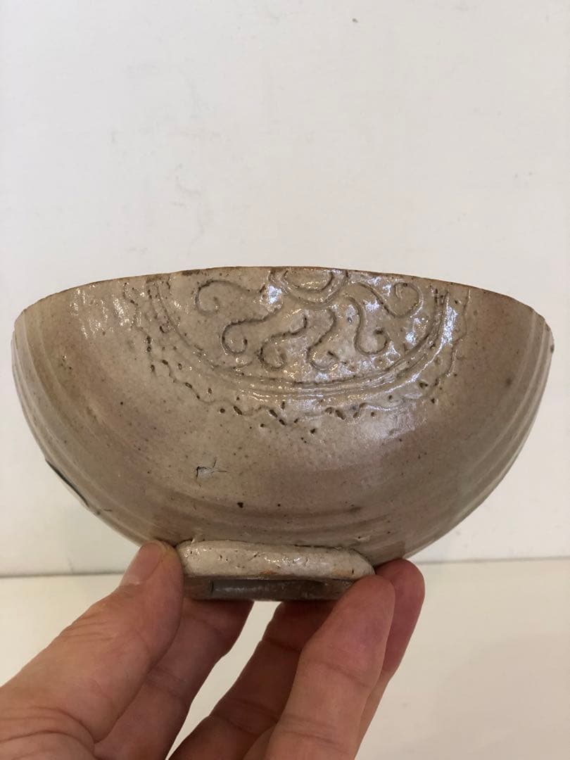 茶道具　抹茶碗　鶴舞焼　山古作　骨董品　古物