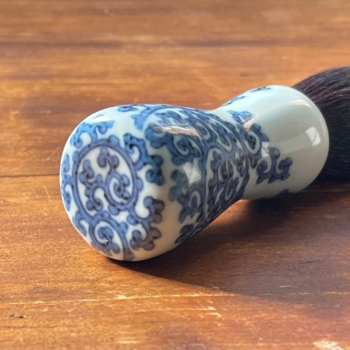 qusavi 貴祥窯×竹宝堂 熊野化粧筆★ 染付間取唐草-2　新品未使用