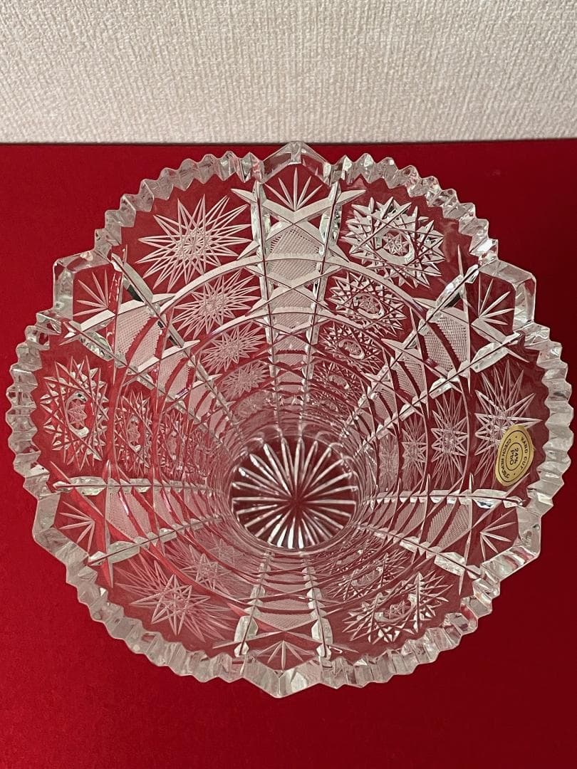 【新品】※ラスカ※ ボヘミア クリスタル 花瓶 箱付