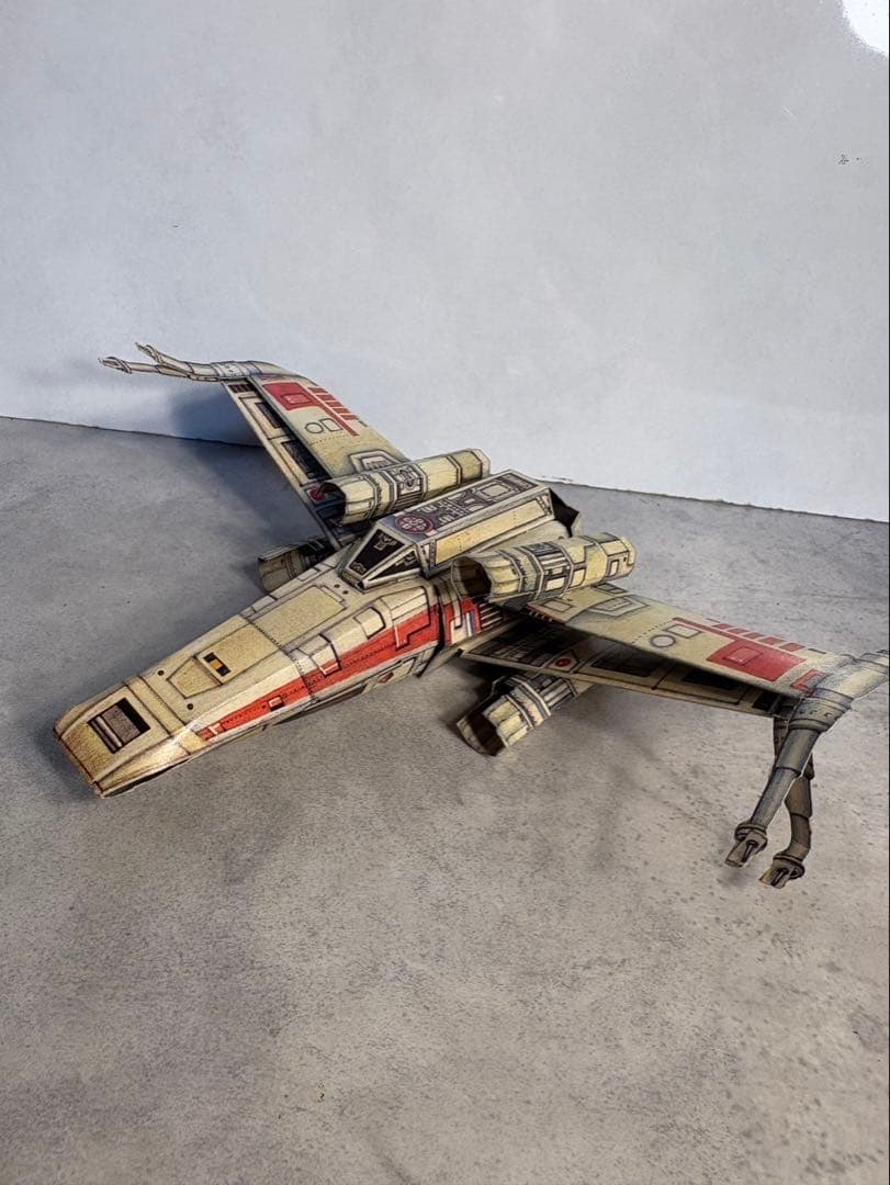 スターウォーズ 当時物 ペーパークラフト セット 昭和レトロ　組立済み　欠品有