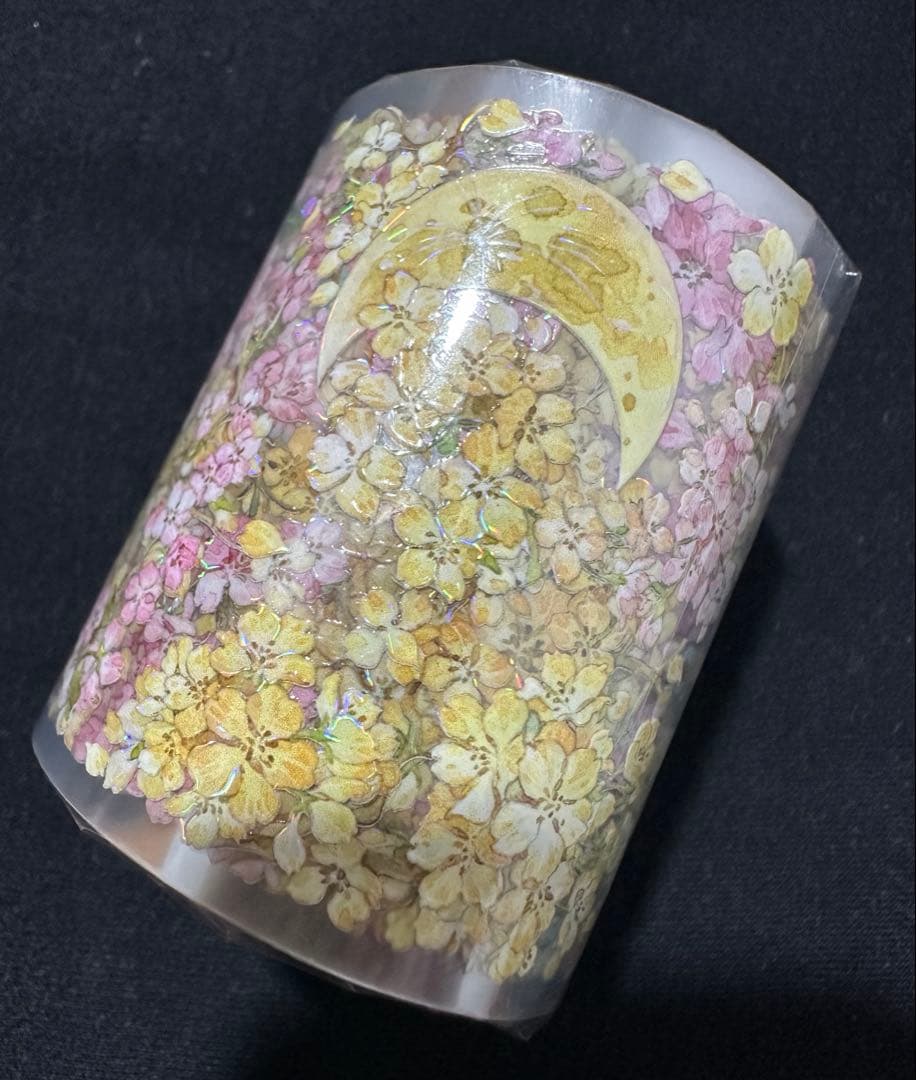 【9591】海外　3/5/巻　貝殻光マスキングテープ　月　金木犀　桜　お花装飾系
