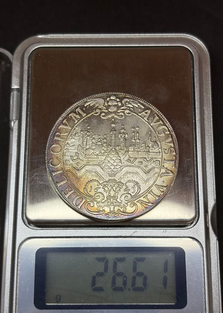 1643年 神聖ローマ ターラー銀貨 大型 美品