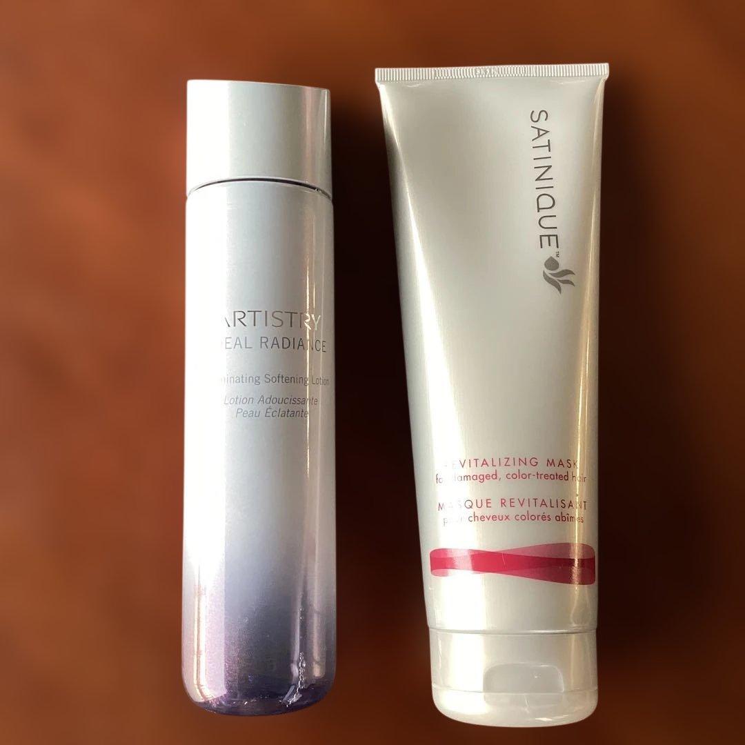 《アムウェイ》Ideal Radiance化粧水 &サティニーク ヘアマスク
