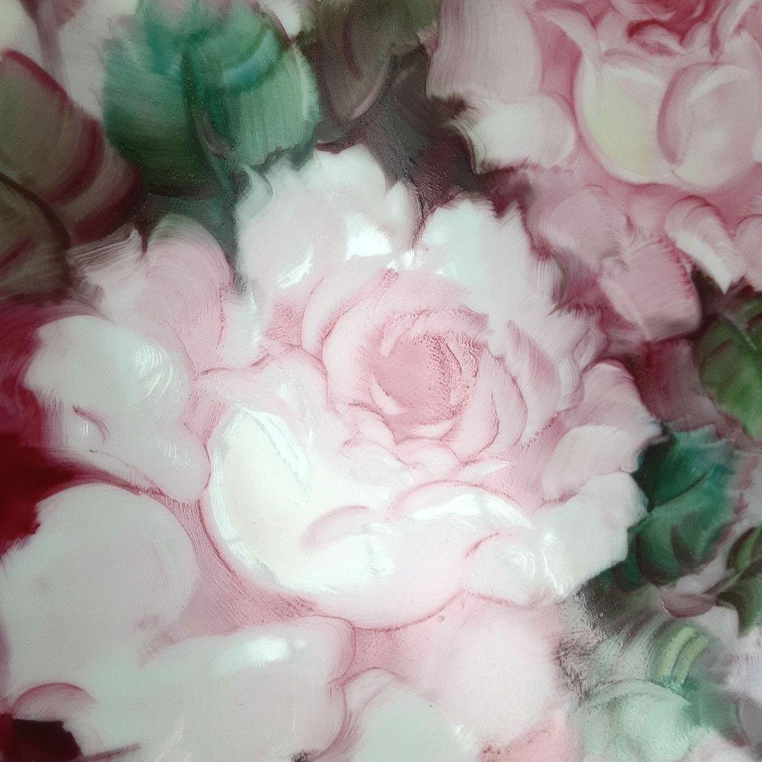 絵皿　バラ　薔薇　大