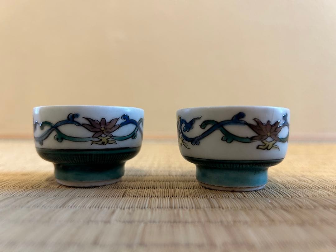 初代徳田八十吉　盃　共箱　昭和初期