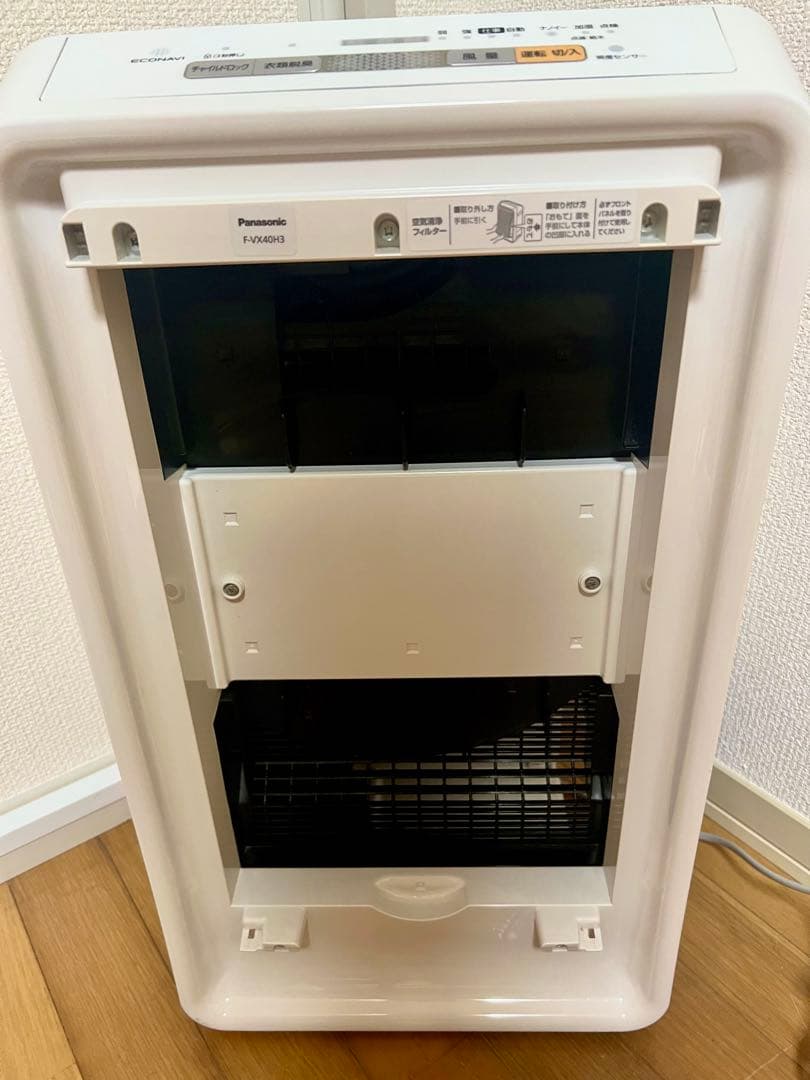 美品 2022年 Panasonic 加湿空気清浄機 ナノイー F-VX40H3
