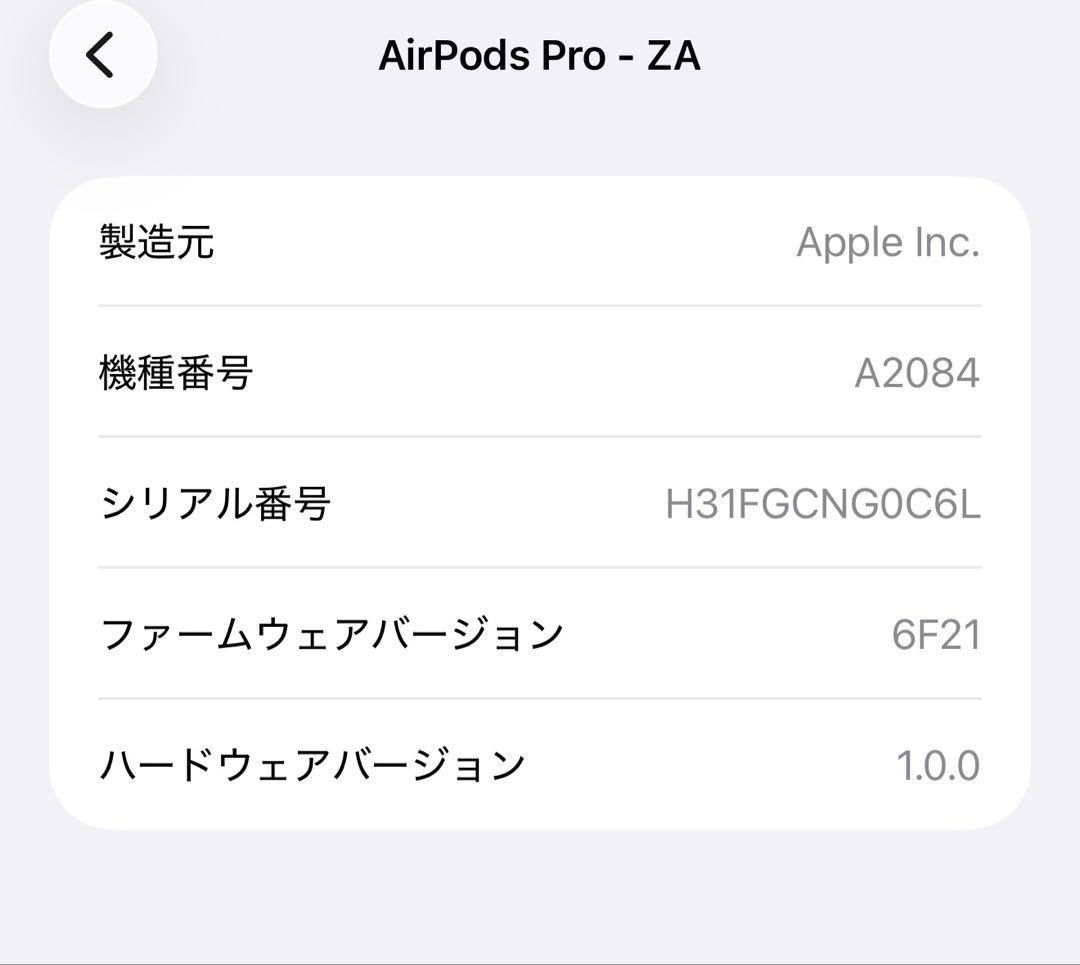 送料無料　Apple AirPods Pro 第一世代　A2084【正規品】