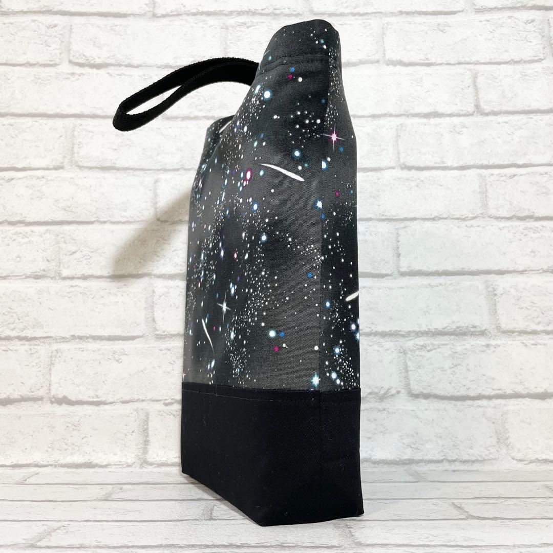 ＊銀河(黒&黒)×黒　入園入学グッズ5点セット/裏地キルティング　ハンドメイド