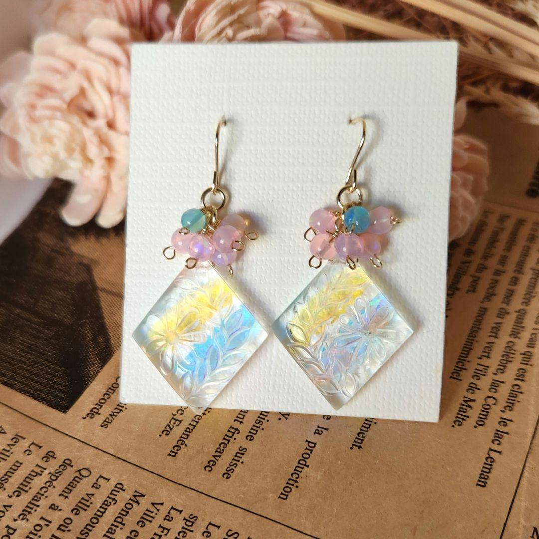 ✅️ドレミ✅️タヒチアンティアレとマイレカービングピアス