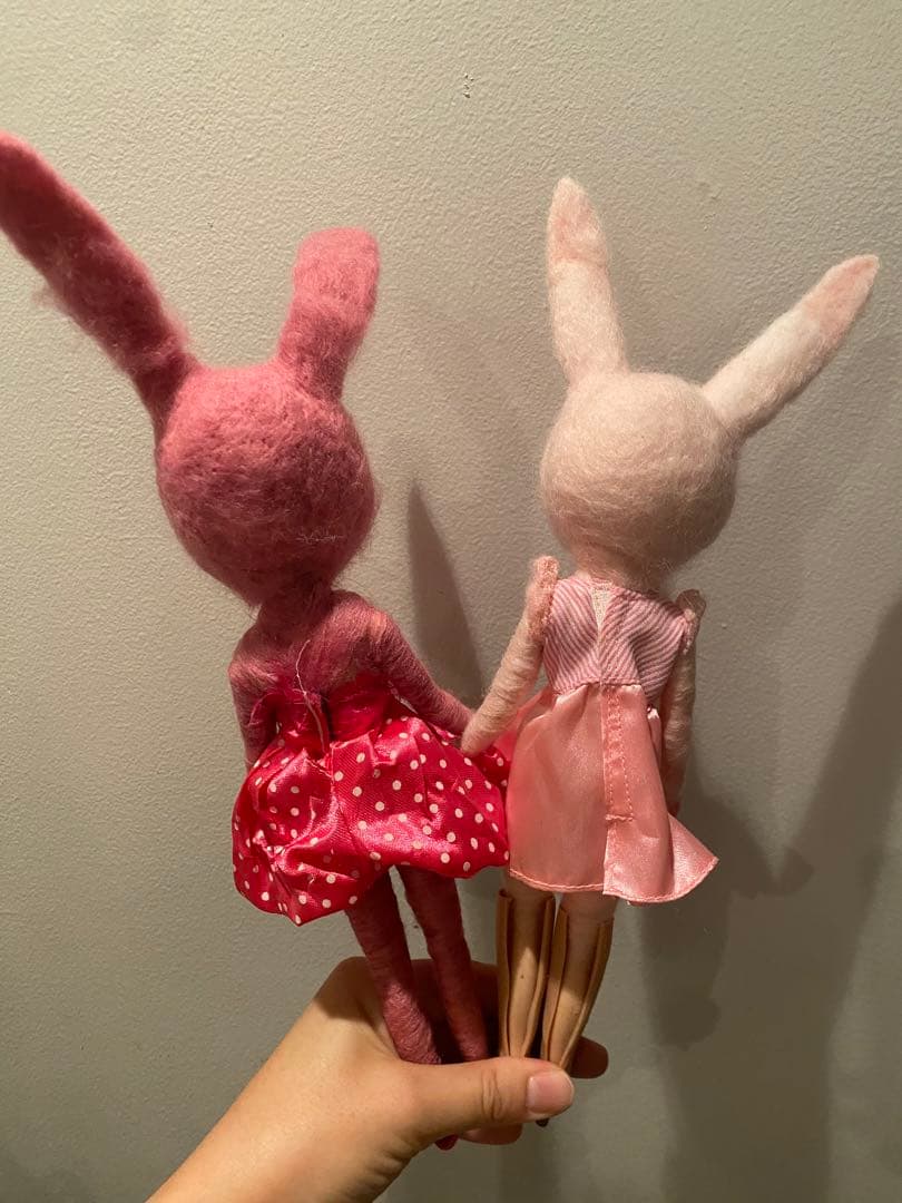 うさぎの羊毛フェルト　個性的な子