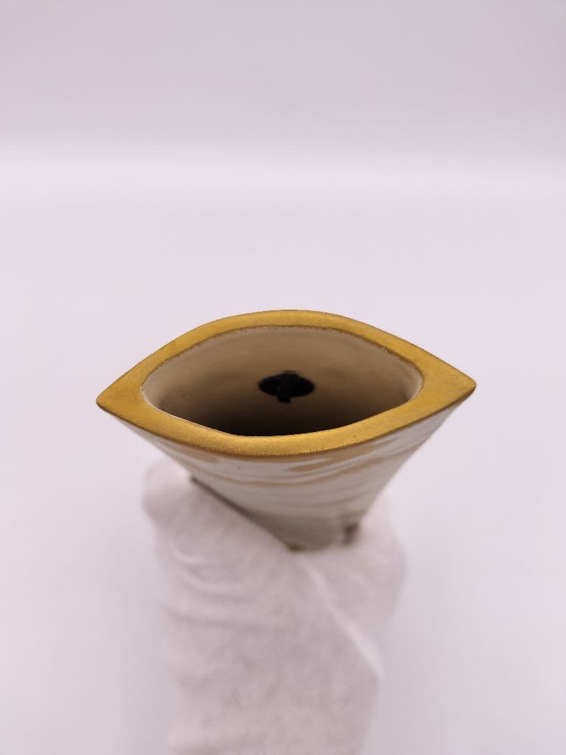 b955【新品・未使用】掛花入 短冊（青）今岡三四郎 木箱 茶道具