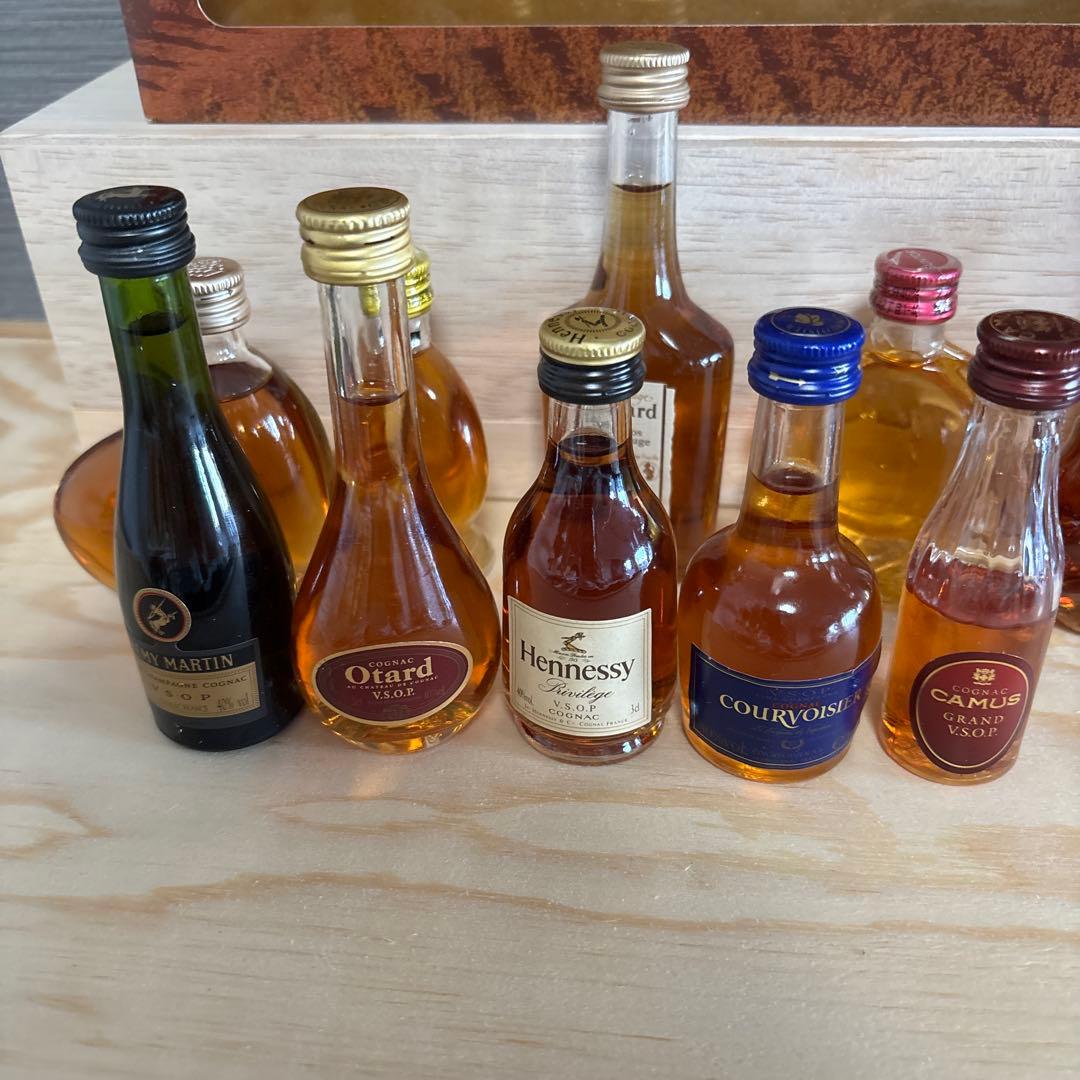 古酒ウイスキー リキュール、ブランデー、スピリッツ、焼酎、ミニボトル27本セット