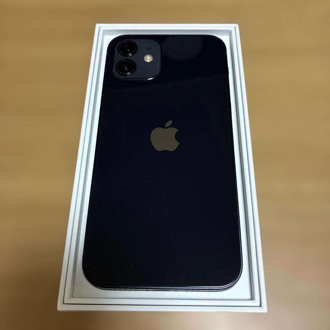 【美品】iPhone12 64GB ブラック SIMフリー 箱付属品あり
