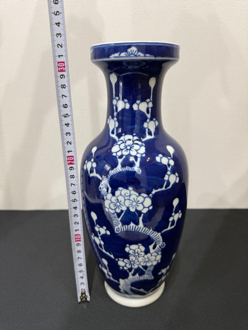 景徳鎮製 中国美術 青花花瓶 置物 骨董