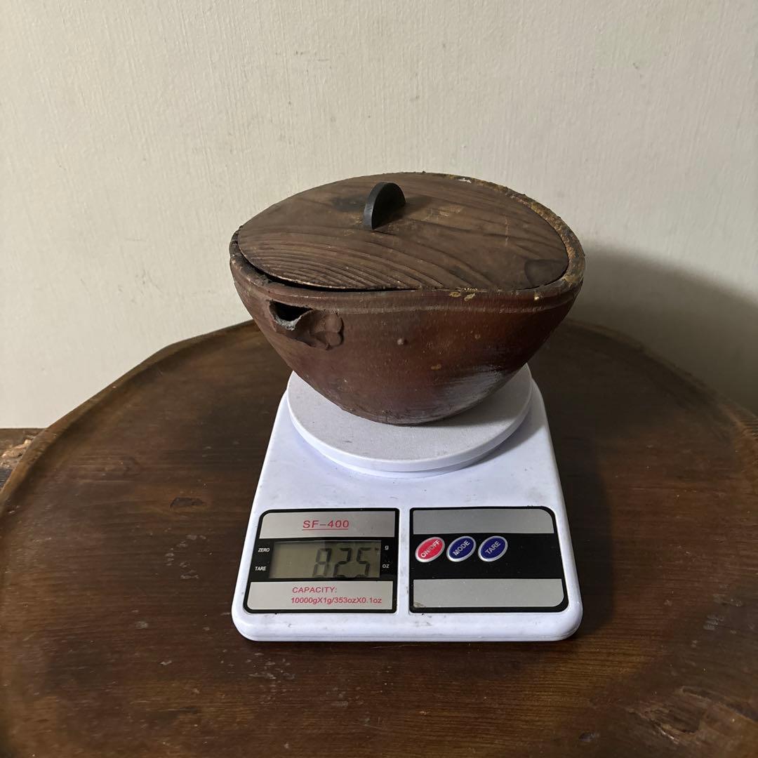 古備前　片口鉢　水差し　蓋付き　江戸時代骨董　アンティーク　懐石　茶道具　検李朝