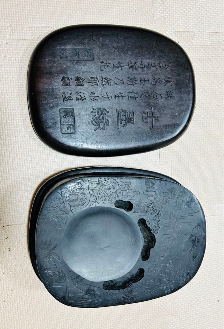 [極上品] 宋時代　文房四宝 中国美術・書道具/名石・端渓硯/老坑；石友铭 在铭