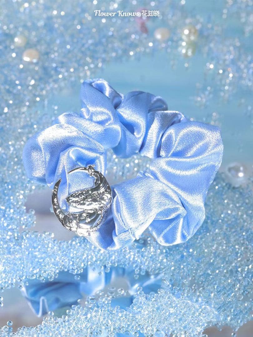 【新品7点セット】フラワーノーズ　月光人魚　ハンドミラー＆ヘアクリップ＆シュシュ
