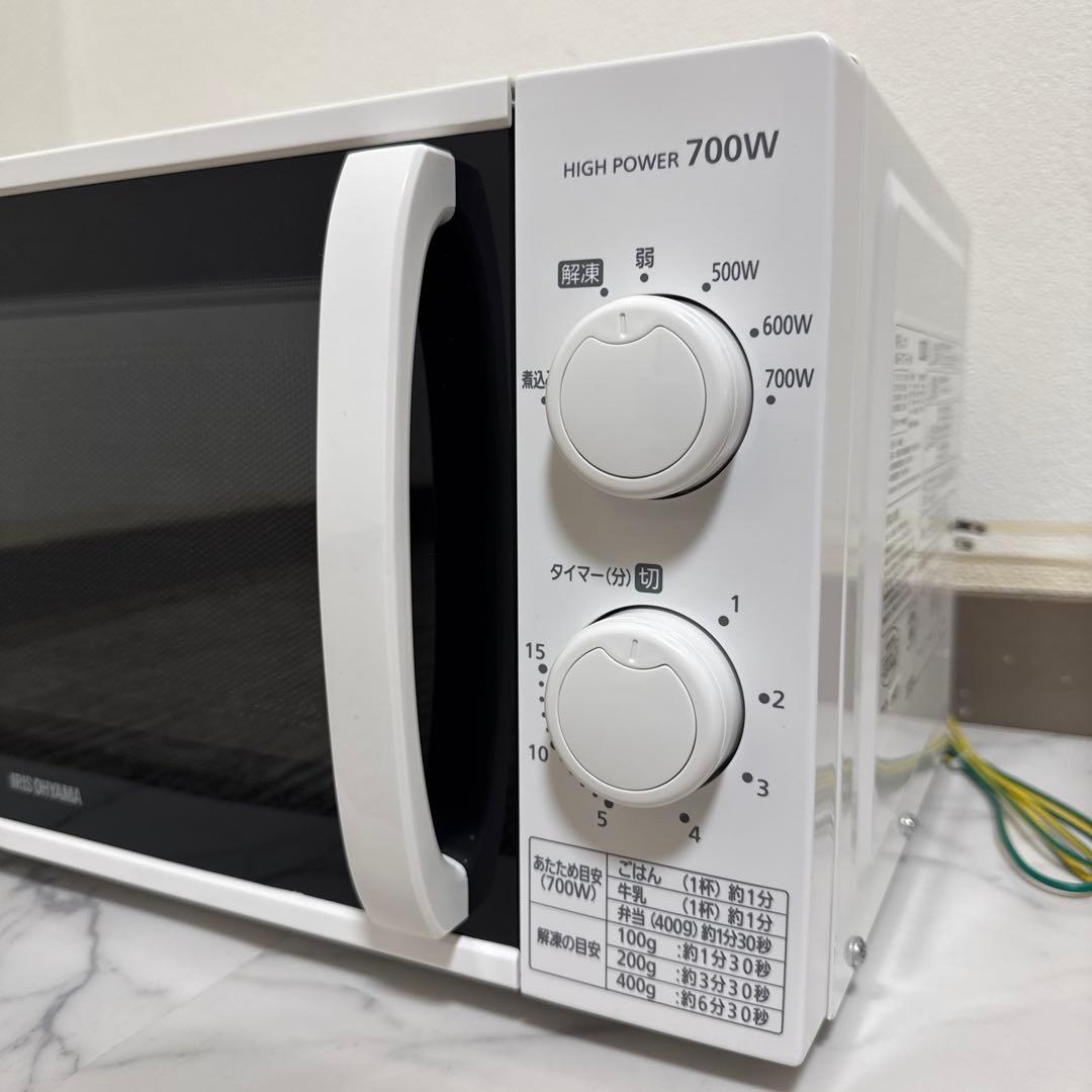 美品 アイリスオーヤマ 2021年製 単機能 電子レンジ 17L 50Hz