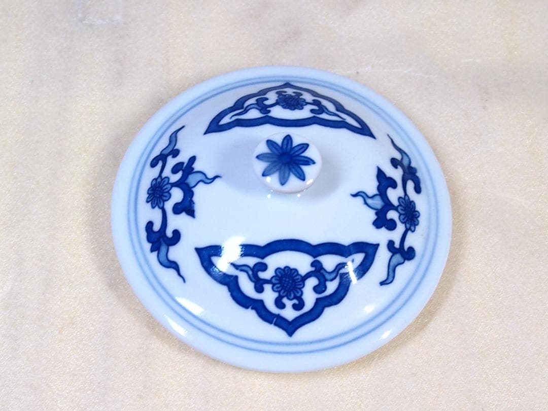 【美品】中国 景徳鎮 祥和窑 蓋付き 茶壺 ツボ/つぼ/壷/蓋物/容器 陶磁器