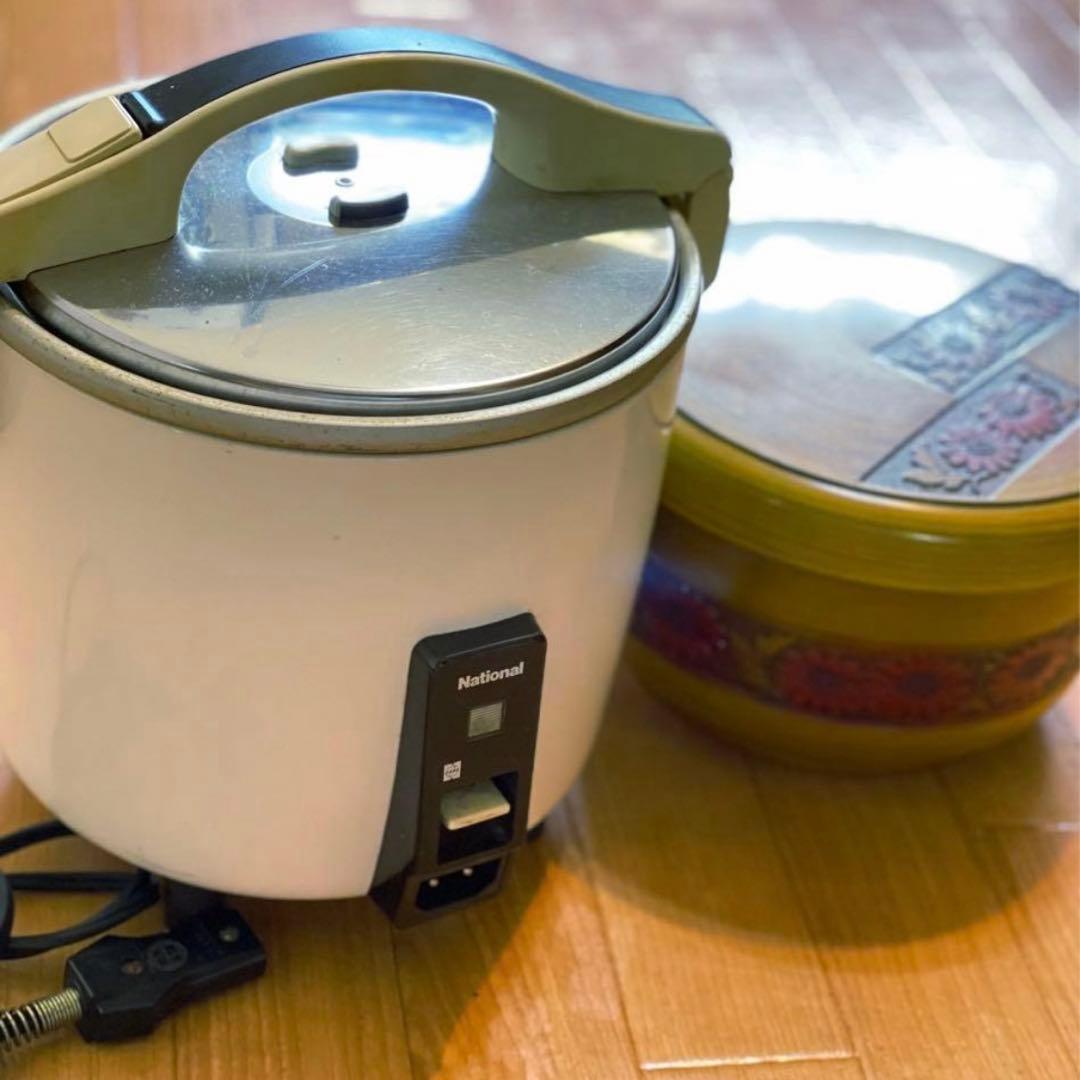 昭和レトロアンティーク炊飯器ナショナルおひつレトロインテリアキッチン懐かしの家電